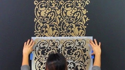 How to Repeat Stencil Designs on Accent Wall using Registration Marks