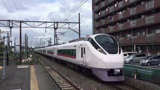 2018.7.26(木)9:21 JR常磐線神立駅(E657系特急ときわ53号勝田行通過)