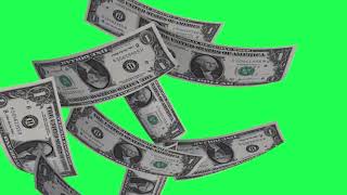 Футаж Падающие Деньги На Зеленом Фоне