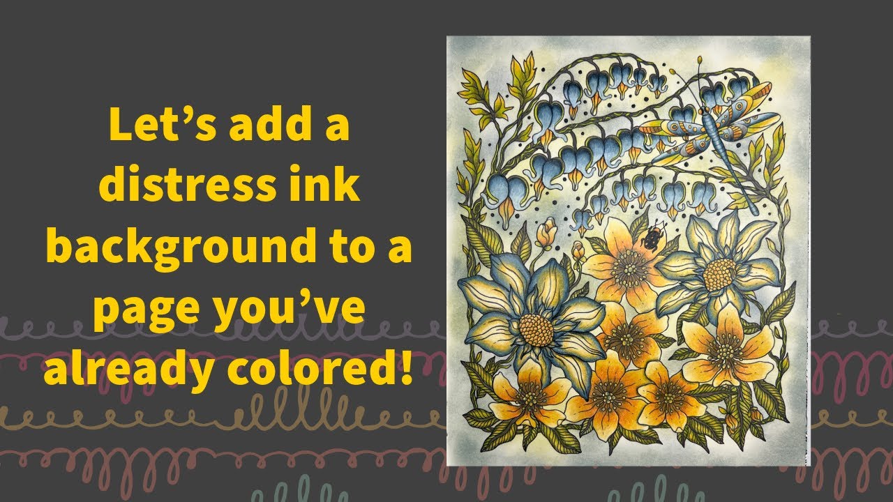 CREATE a Distress Ink Background on a COLORED Page in Minutes