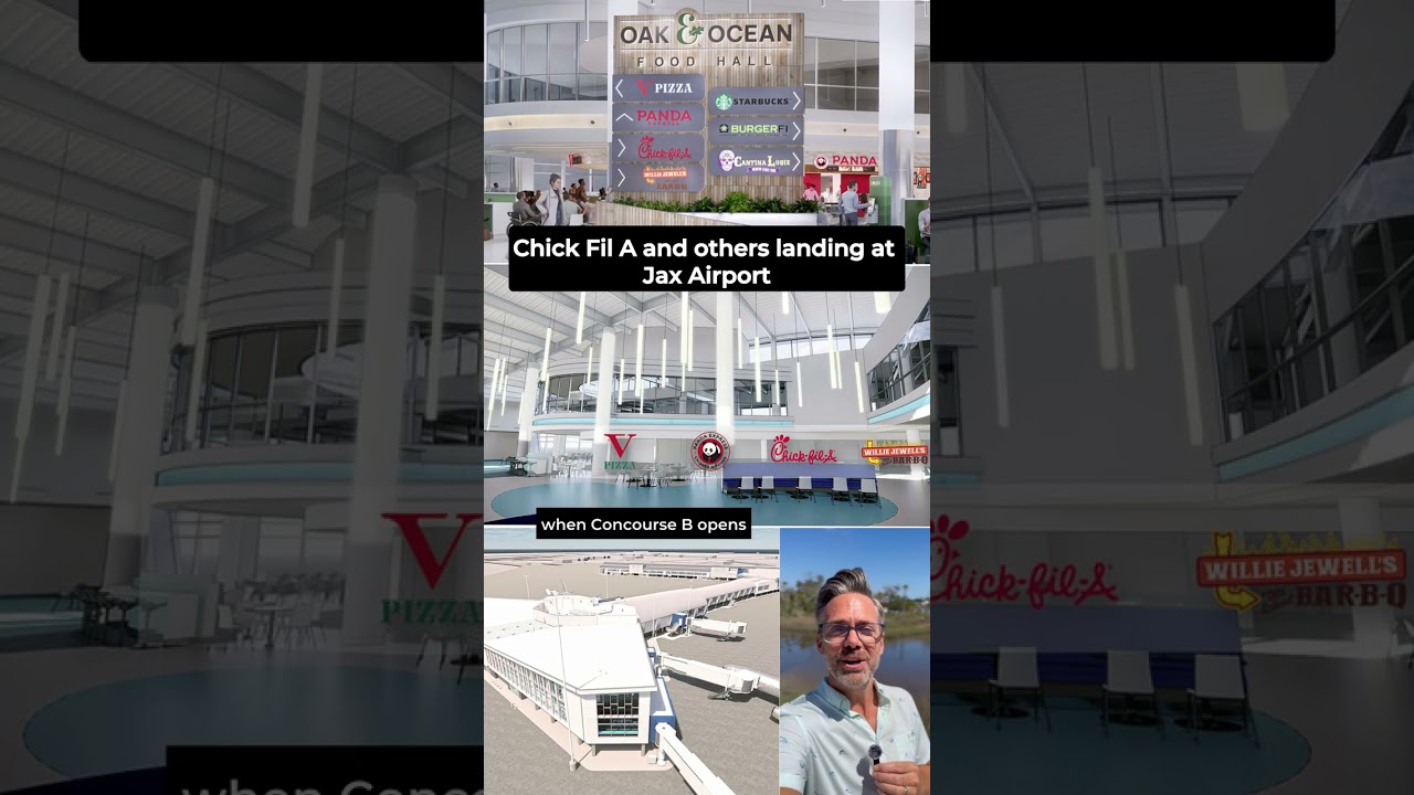 JAX Airport adds V Pizza, Chick-fil-A and more to new Concourse B