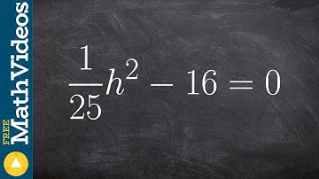 Solving a difference of two squares with a fraction, (1/25)h^2 - 16 = 0
