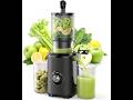 Slow Masticating Juicer Machines, Cold Press Juicer with Safety Lock &amp; Reverse Function,