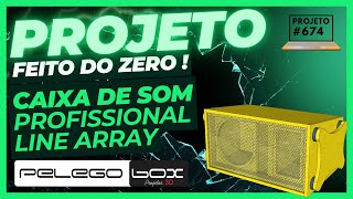 #674 CAIXA DE SOM PROFISSIONAL LINE ARRAY 1 X 10