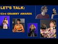 LET&#39;S TALK: 63rd GRAMMY Award Winners