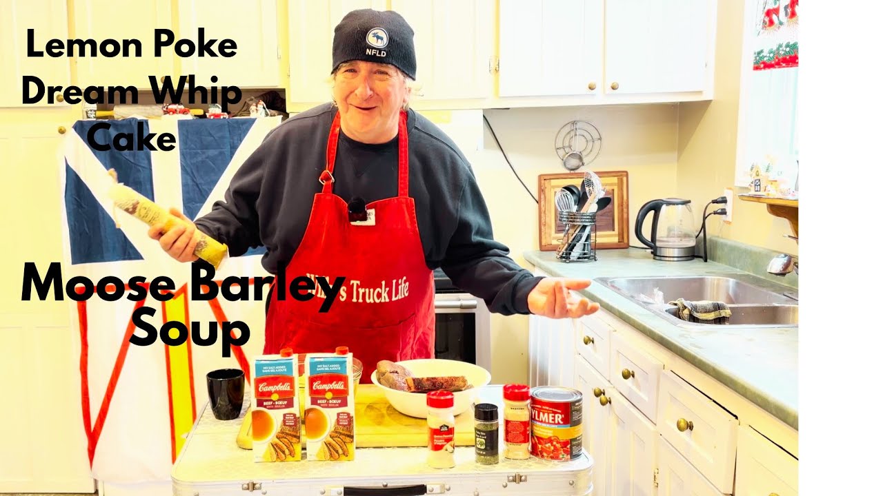 Перловый суп из ньюфаундлендского лося | Лимонный поке-кейк.