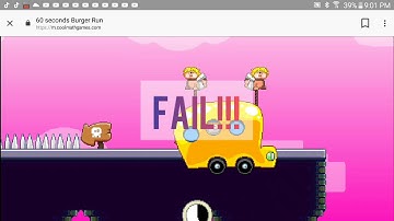 Burger run 60 second  fail children