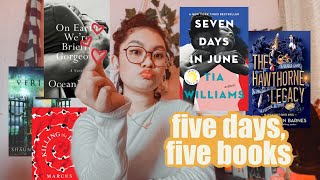 five books during break 📚 / a no-talk reading vlog ✨ reading vlog #13