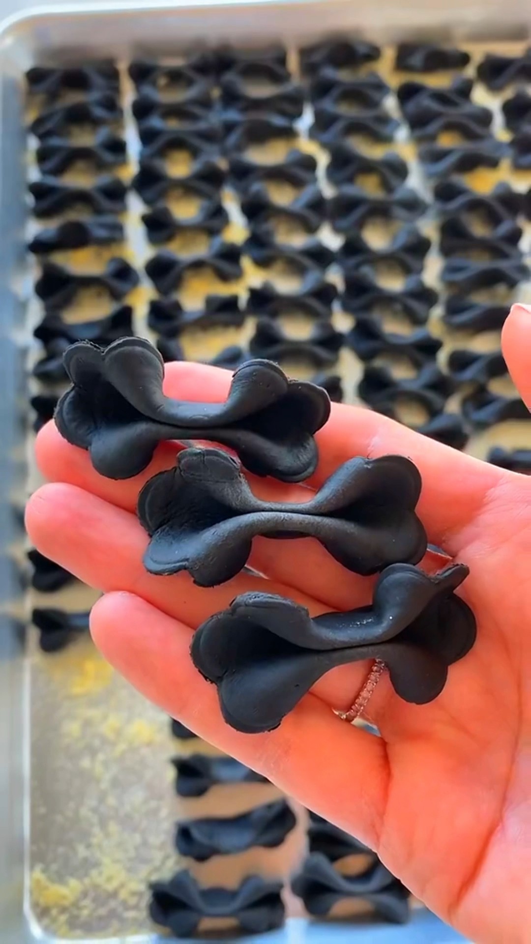 black bowtie noodles