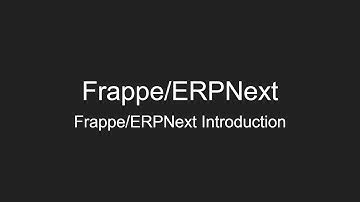 Introduction || Frappe/ERPNext