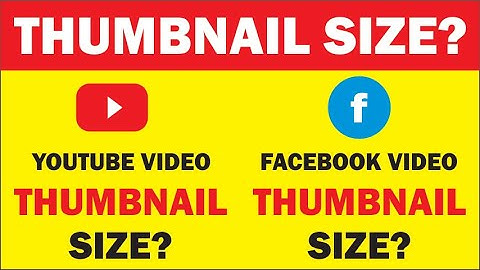 YouTube and Facebook Video Thumbnail Size