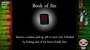 Binding of Isaac items: Book of Sin