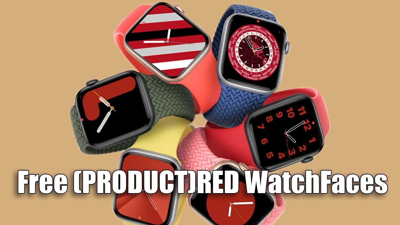 Get Your Free Apple’s custom (RED) clock faces on your Apple Watch