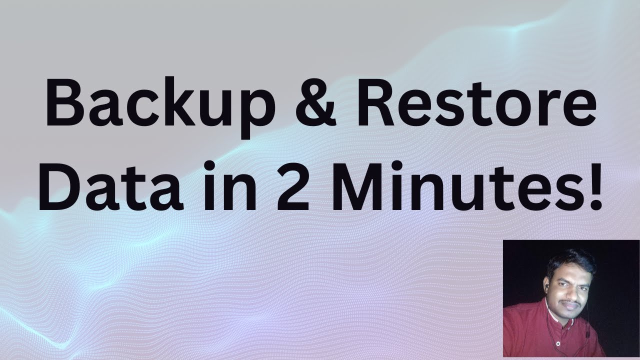 5. SQL Data Backup & Restore in 2 Minutes! - YouTube