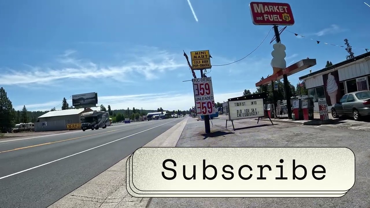 Chemult Oregon USA 2025 - Population: 80 - You Are There - Tiny Truck Stop Town Klamath County