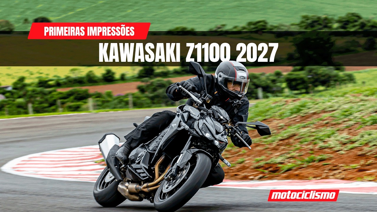 Nova Kawasaki Z1100 2027 no Brasil: primeiras impressões na pista!