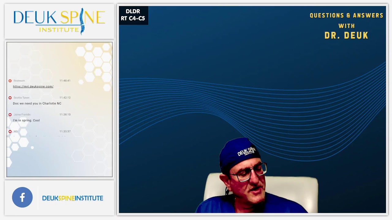 Watch Live Back Treatment! Deuk Laser Disc Repair Cervical Right