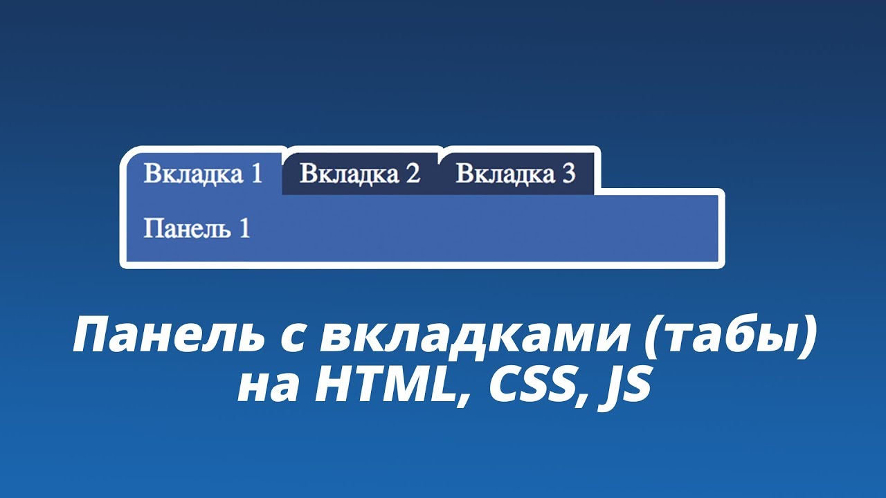 Вкладки (табы) на HTML, CSS, JS