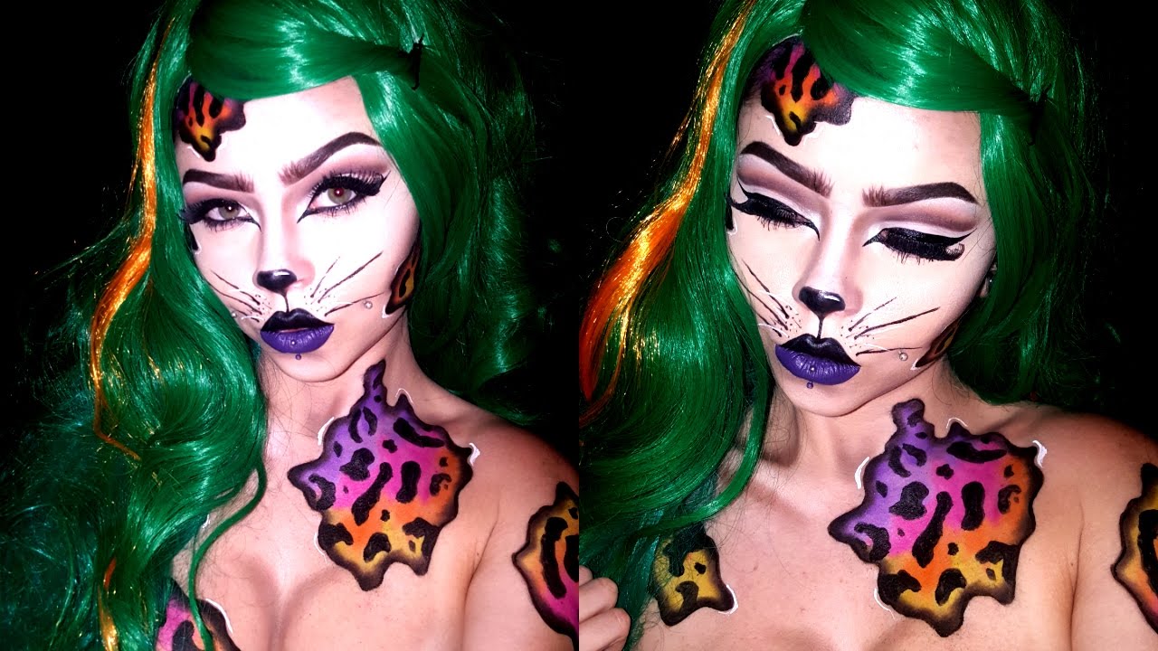 Lisa Frank Leopard HALLOWEEN MAKEUP YouTube