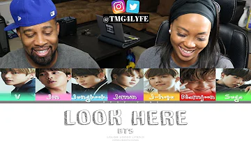 BTS (방탄소년단) - Look Here (Color Coded Lyrics) - REACTION (Watch When You're Sad: V Version)