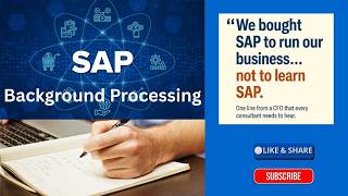 Background Processing |  SAP S/4HANA System Administration Part 1 | Basics for Beginners