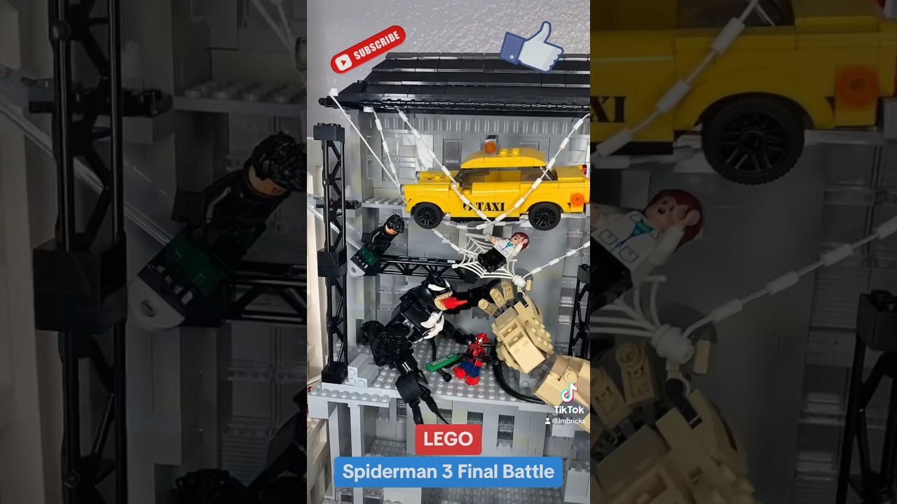 Spiderman 3 Final Battle in Lego Spiderman PS5 Game Harry Osborn Goblin, Sandman, Venom, Mary Jane!