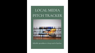 Free Media Pitch Tracker Spreadsheet for Maine Authors