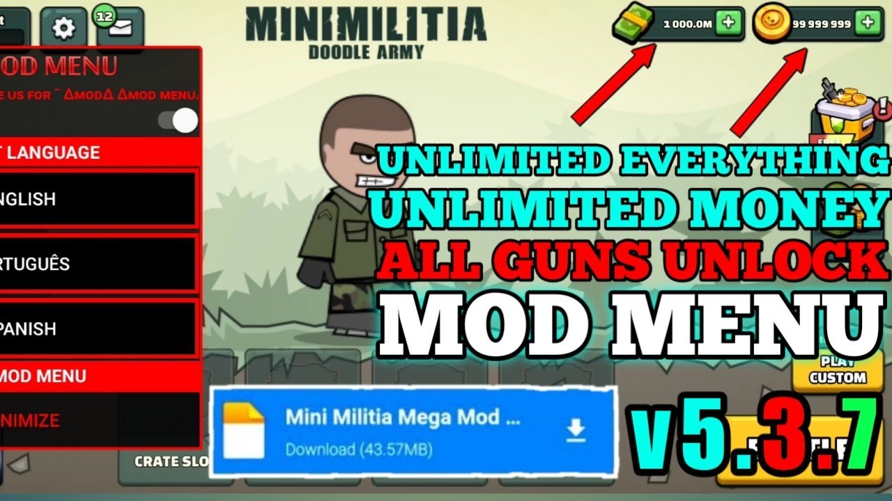 MINI MILITIA 5.3.7 MODE MENU MINI MILITIA UNLIMITED MONEY UNLIMITED