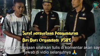 WARGA PSHT Mengundurkan Diri Dari Organisasi?.. WARGA PSHT Mengundurkan Diri Dari Organisasi?..