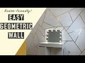 GEOMETRIC WALL DIY USING WASHI TAPE!! | Renter-Friendly Accent Wall