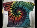 Discharged midnight rainbow spiral tie dye tee  using owb  with mrtiedye