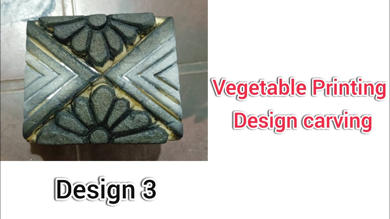 Vegetable Printing | Work experience fair, LP UP HS HSS | Border design for bedsheet and Table sheet