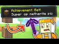 minecraft manhunt but ACHIEVEMENTS GIVE OP ITEMS