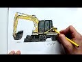 Как нарисовать Экскаватор поэтапно (Ehedov Elnur)How to Draw an Excavator Easy Step by Step