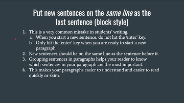 Writing Mechanics 04: Block Style