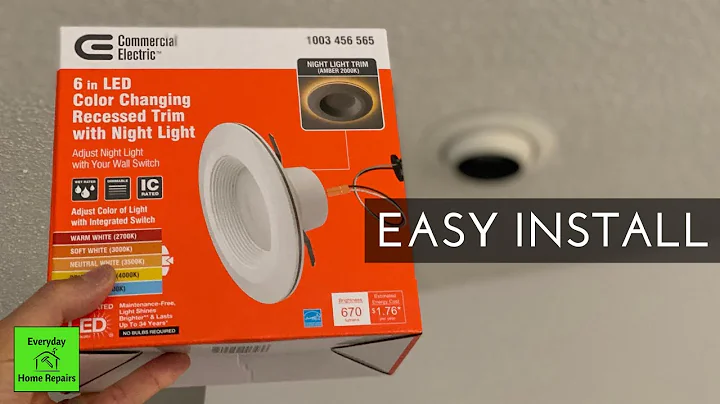 How to Select and Install Retrofit LED Recessed Lights | Commercial Electric 6 Inch