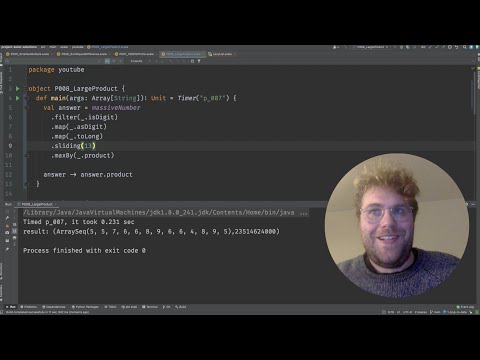 Project Euler 8: Large Product (scala worked solution)