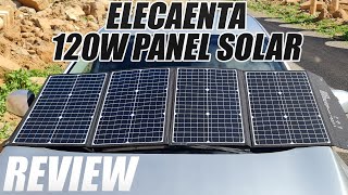 ELECAENTA Foldable Solar Panel Charger 120W Panel Solar 18V Unboxing and Review!