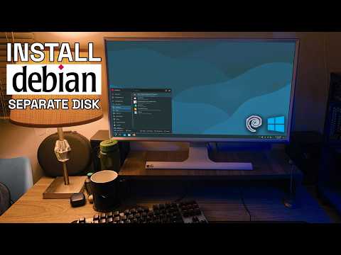 Install Debian On Separate Drive ( No USB Needed! ) | Dual Boot With Windows | UEFI