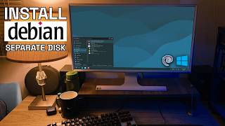 Install Debian On Separate Drive ( No USB Needed! ) | Dual Boot With Windows | UEFI
