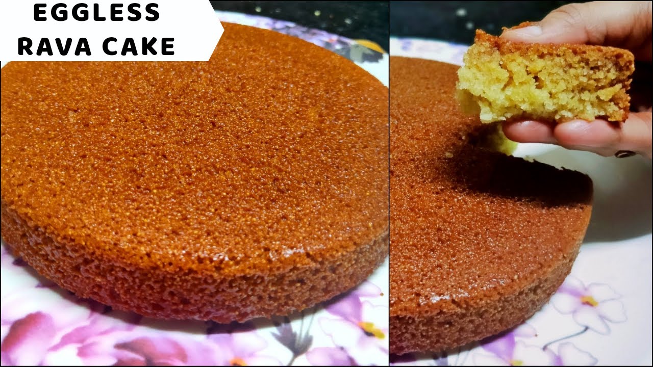 Eggless Rava Cake Rava Cake in Kadai Cake Recipes Ani's Kitchen