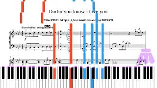 Free Piano Sheet Darlin you know i love you by B.B. King
