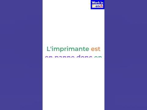 Imprimer (to print) - YouTube