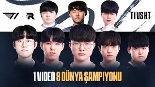 1 maçta 8 dünya şampiyonu | T1 vs KT LCK analiz