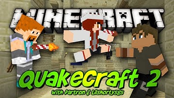 Minecraft Minigame: Quakecraft!  With Dartron and Lilshortysgs