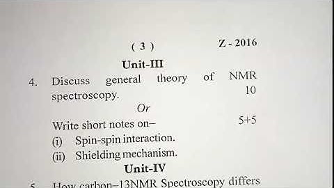 application of spectroscopy (organic chemistry) jun 2022 paper msc fourth semester jiwaji Uni