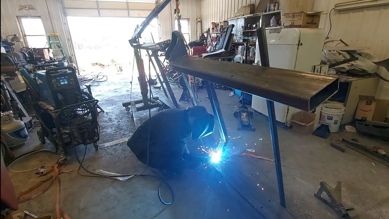 Back half frame build part 5......welding frame reinforcement and front ...