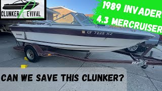 4.3 Mercruiser 1989 Invader Sterndrive. Can we save another boat EP11 Clunker Revival