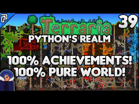 100% Achievements & PURE Terraria World! | Python's Realm (Terraria Let ...