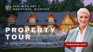 50 Acre Log Home Estate | Private UP Retreat Bordering State Land | Pond, Trails, & Workshop